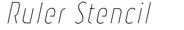 Ruler Stencil font preview